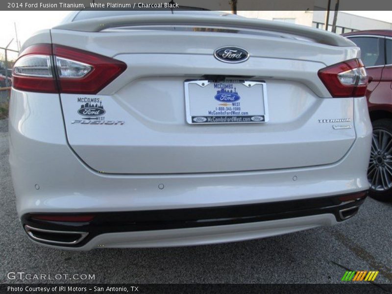 White Platinum / Charcoal Black 2014 Ford Fusion Titanium