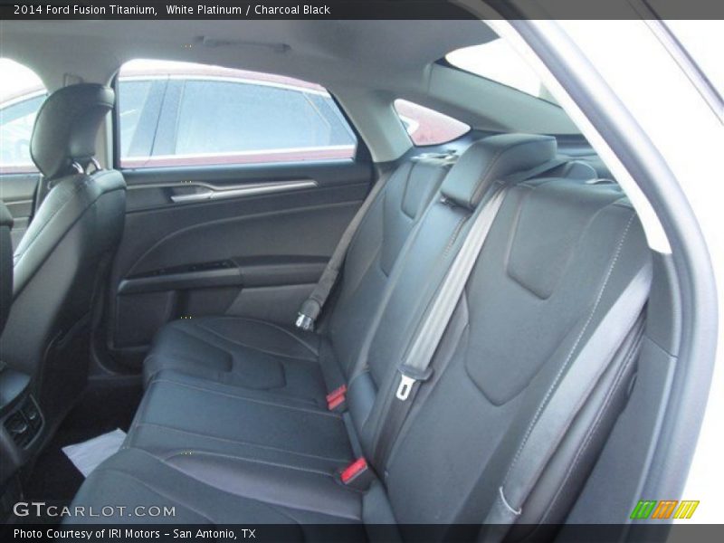 White Platinum / Charcoal Black 2014 Ford Fusion Titanium
