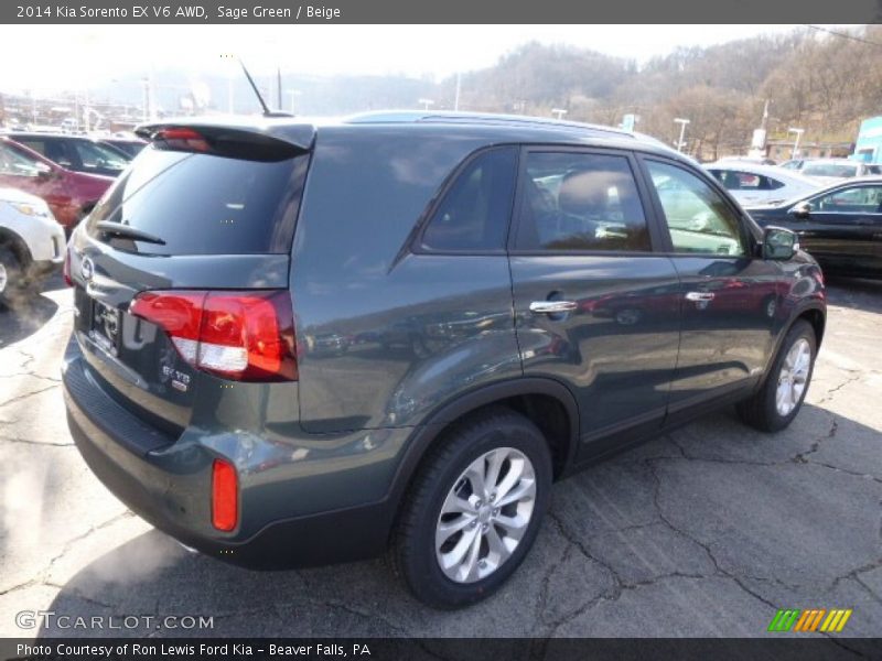 Sage Green / Beige 2014 Kia Sorento EX V6 AWD