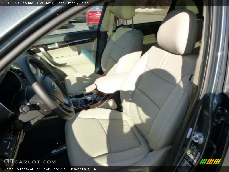 Sage Green / Beige 2014 Kia Sorento EX V6 AWD
