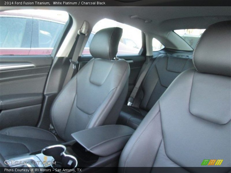 White Platinum / Charcoal Black 2014 Ford Fusion Titanium