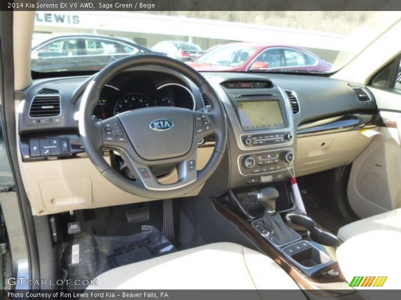 Sage Green / Beige 2014 Kia Sorento EX V6 AWD