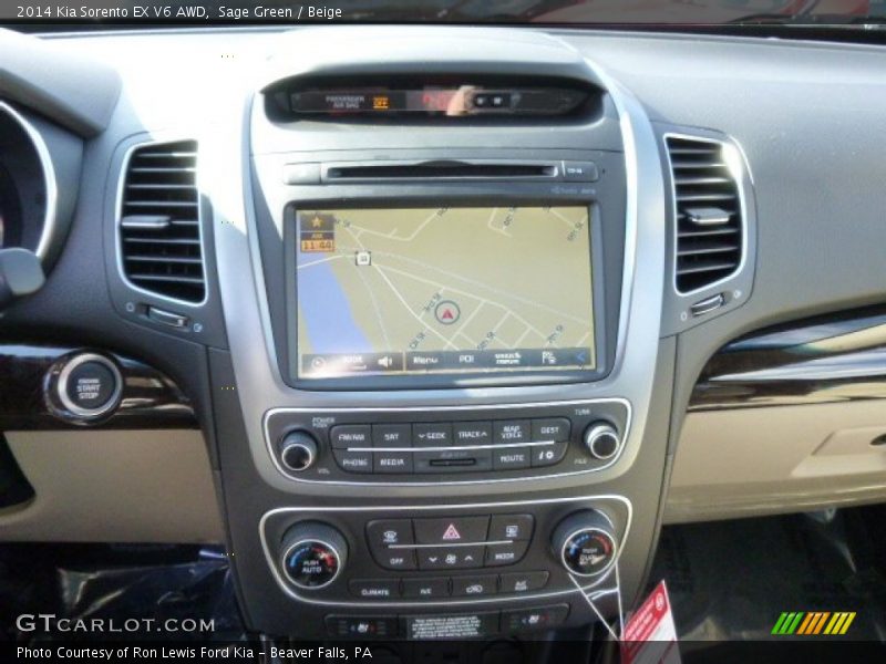 Sage Green / Beige 2014 Kia Sorento EX V6 AWD