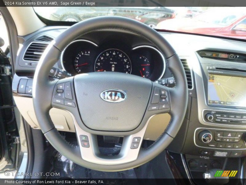 Sage Green / Beige 2014 Kia Sorento EX V6 AWD