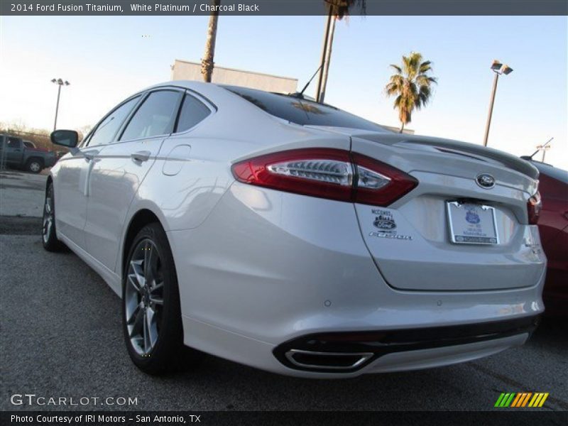 White Platinum / Charcoal Black 2014 Ford Fusion Titanium