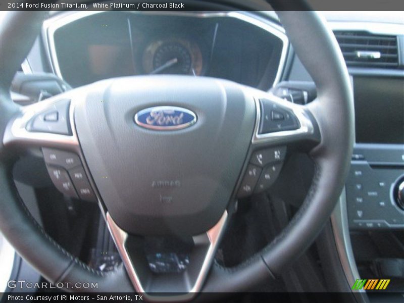 White Platinum / Charcoal Black 2014 Ford Fusion Titanium