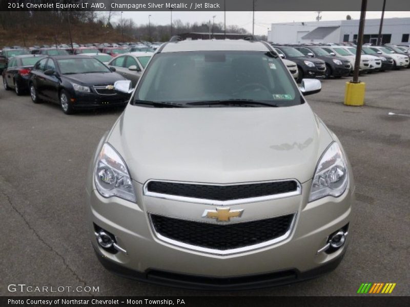 Champagne Silver Metallic / Jet Black 2014 Chevrolet Equinox LT AWD