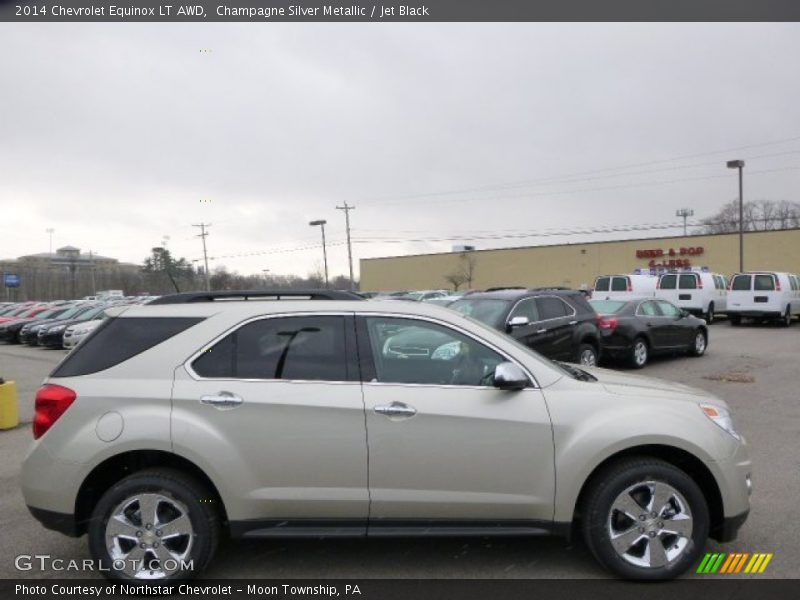 Champagne Silver Metallic / Jet Black 2014 Chevrolet Equinox LT AWD
