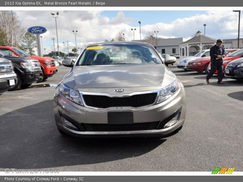 Metal Bronze Pearl Metallic / Beige 2013 Kia Optima EX