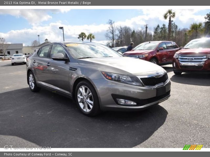 Metal Bronze Pearl Metallic / Beige 2013 Kia Optima EX