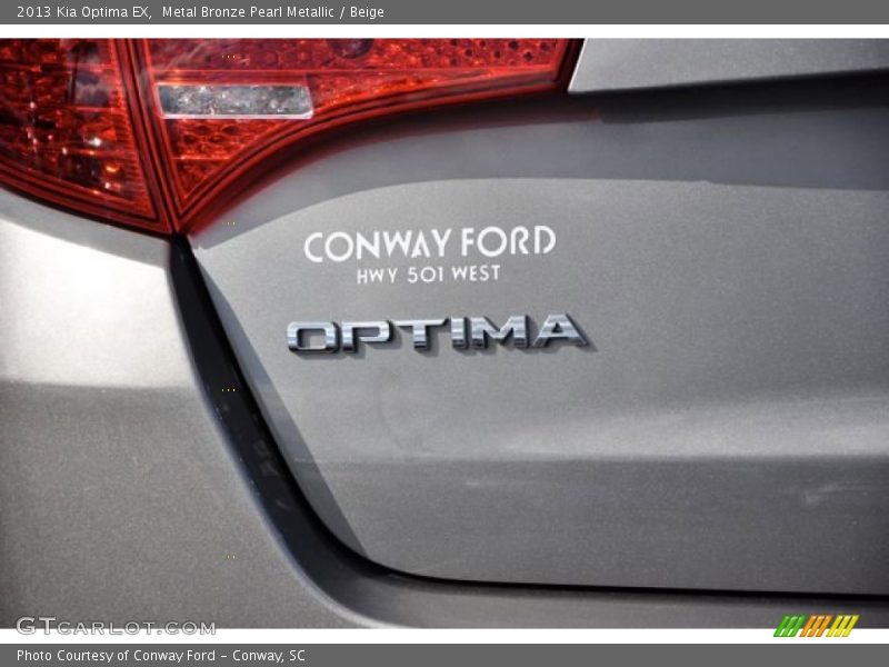 Metal Bronze Pearl Metallic / Beige 2013 Kia Optima EX