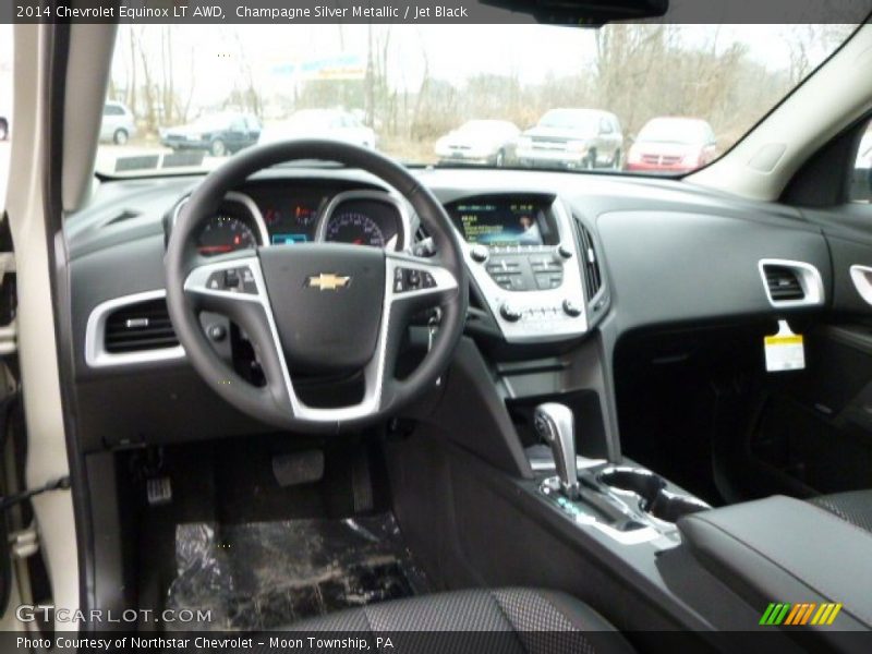 Champagne Silver Metallic / Jet Black 2014 Chevrolet Equinox LT AWD