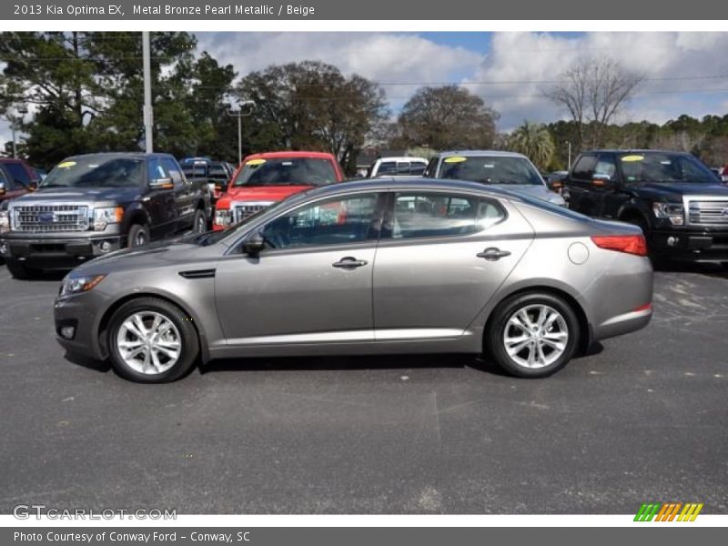 Metal Bronze Pearl Metallic / Beige 2013 Kia Optima EX