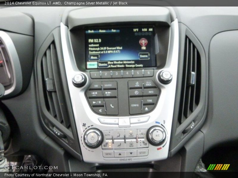 Champagne Silver Metallic / Jet Black 2014 Chevrolet Equinox LT AWD