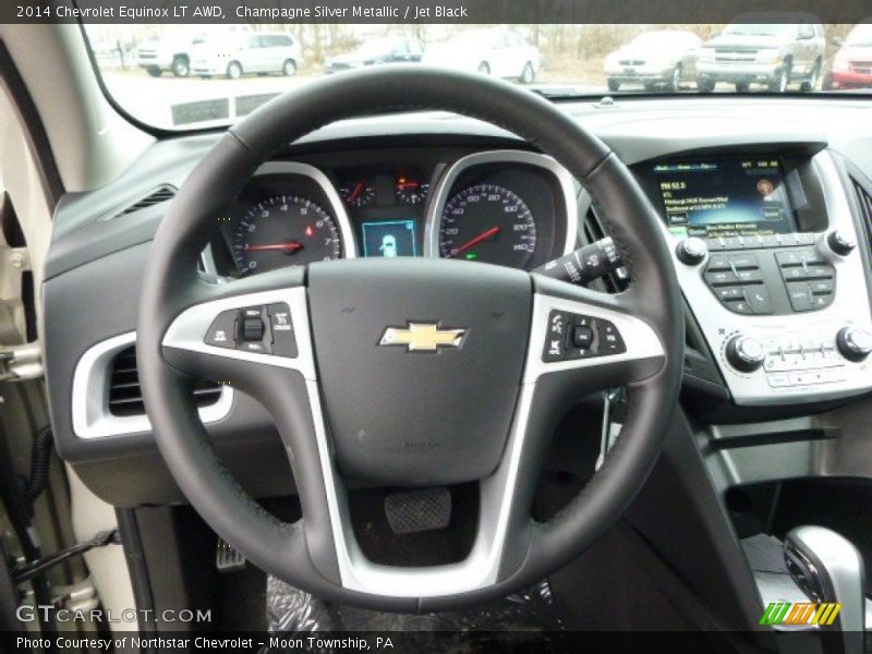 Champagne Silver Metallic / Jet Black 2014 Chevrolet Equinox LT AWD