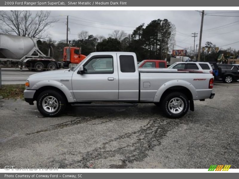 Silver Metallic / Medium Dark Flint 2009 Ford Ranger Sport SuperCab