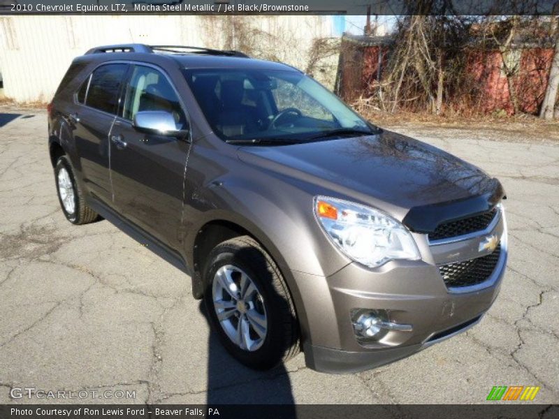 Mocha Steel Metallic / Jet Black/Brownstone 2010 Chevrolet Equinox LTZ