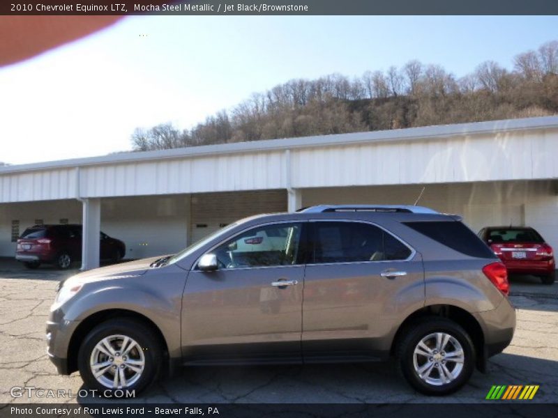Mocha Steel Metallic / Jet Black/Brownstone 2010 Chevrolet Equinox LTZ