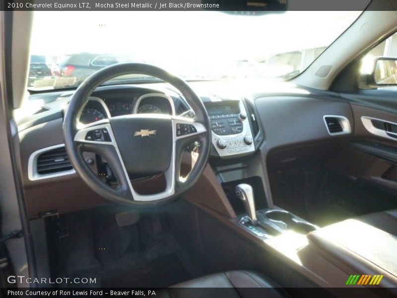 Mocha Steel Metallic / Jet Black/Brownstone 2010 Chevrolet Equinox LTZ