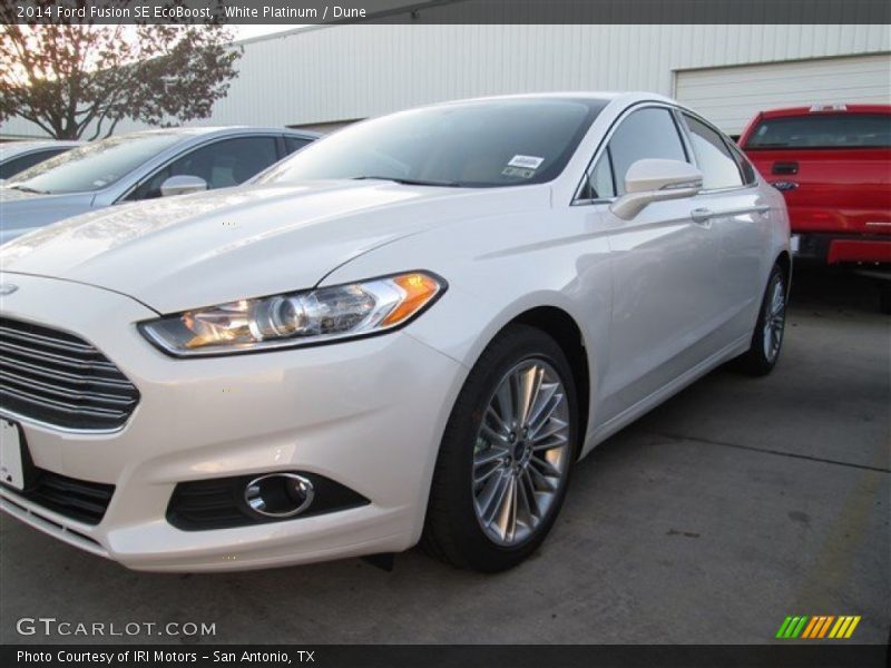 White Platinum / Dune 2014 Ford Fusion SE EcoBoost