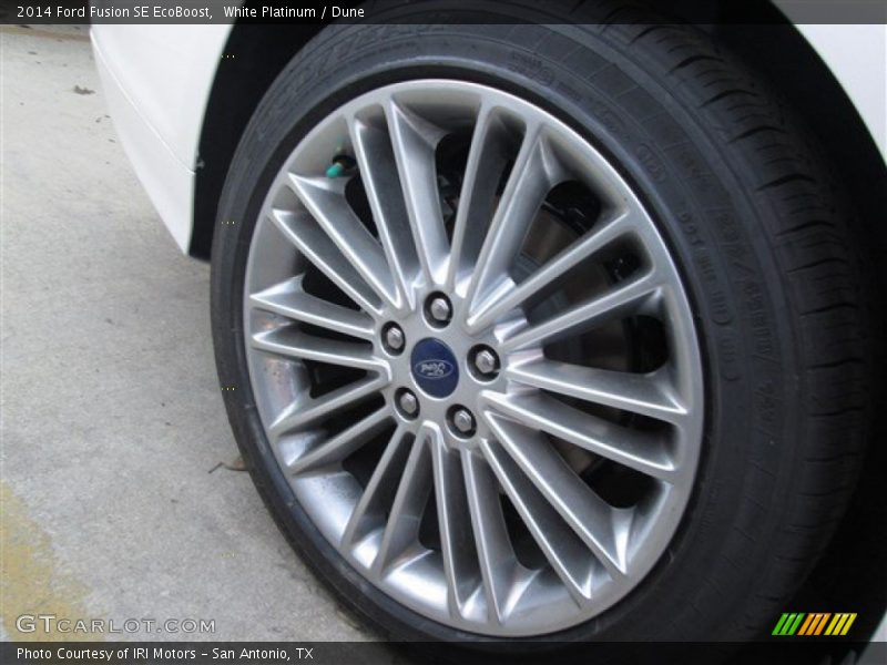White Platinum / Dune 2014 Ford Fusion SE EcoBoost