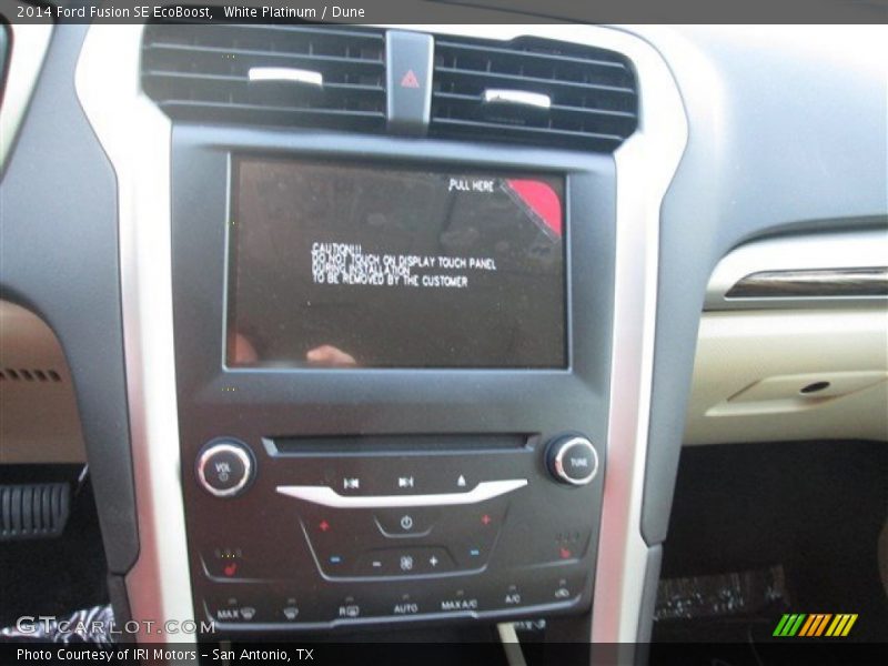 White Platinum / Dune 2014 Ford Fusion SE EcoBoost