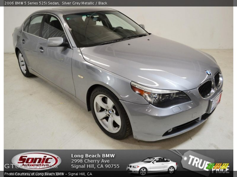 Silver Grey Metallic / Black 2006 BMW 5 Series 525i Sedan