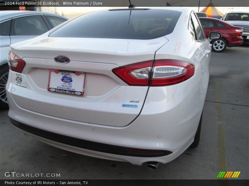 White Platinum / Dune 2014 Ford Fusion SE EcoBoost
