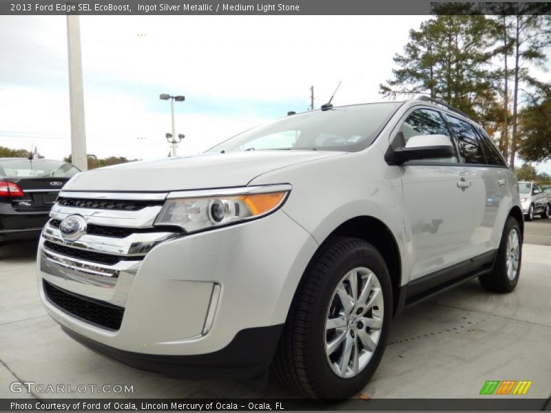 Ingot Silver Metallic / Medium Light Stone 2013 Ford Edge SEL EcoBoost