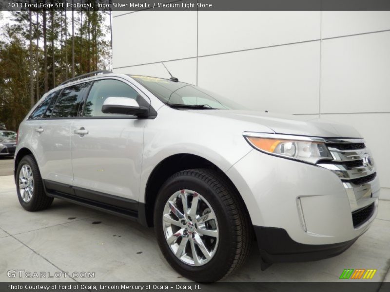 Ingot Silver Metallic / Medium Light Stone 2013 Ford Edge SEL EcoBoost