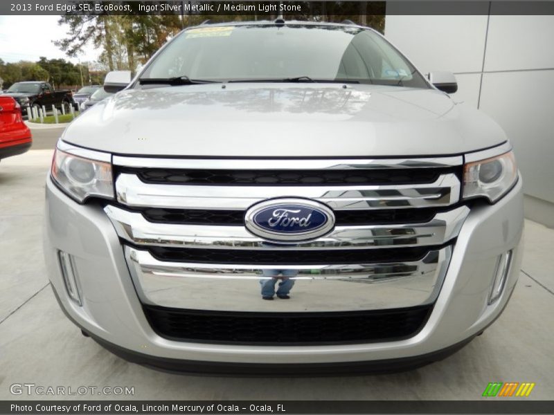 Ingot Silver Metallic / Medium Light Stone 2013 Ford Edge SEL EcoBoost