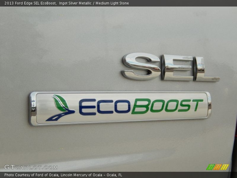 Ingot Silver Metallic / Medium Light Stone 2013 Ford Edge SEL EcoBoost