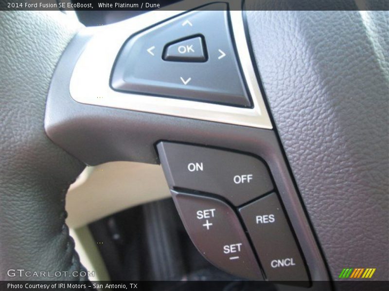 White Platinum / Dune 2014 Ford Fusion SE EcoBoost