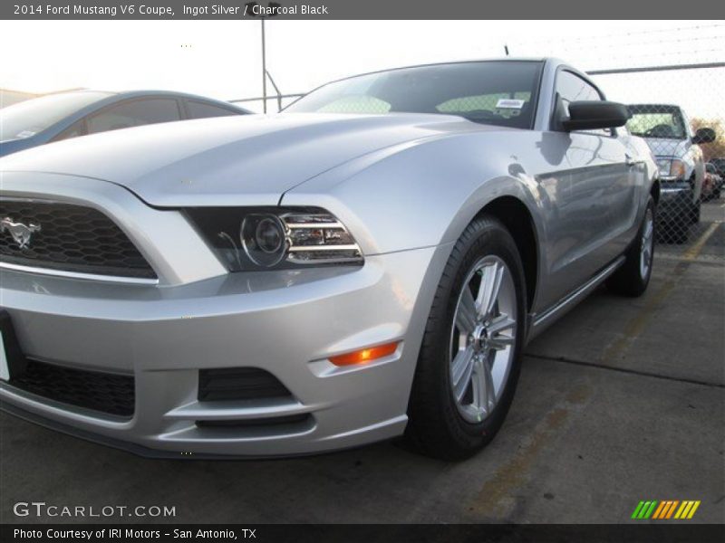 Ingot Silver / Charcoal Black 2014 Ford Mustang V6 Coupe