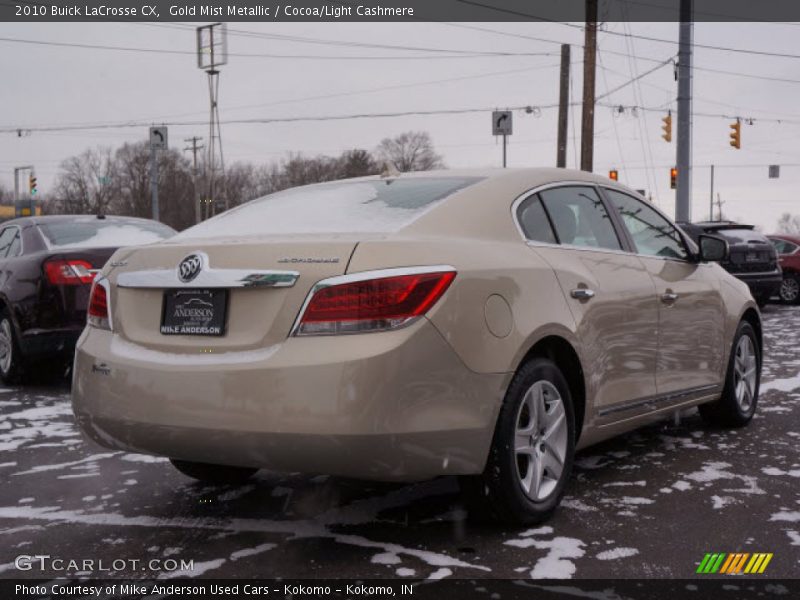 Gold Mist Metallic / Cocoa/Light Cashmere 2010 Buick LaCrosse CX