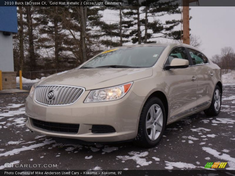 Gold Mist Metallic / Cocoa/Light Cashmere 2010 Buick LaCrosse CX