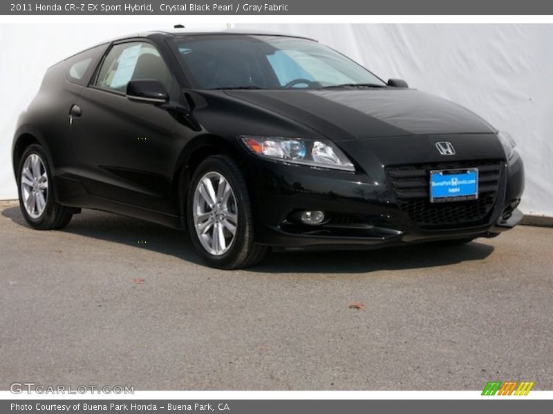 Crystal Black Pearl / Gray Fabric 2011 Honda CR-Z EX Sport Hybrid