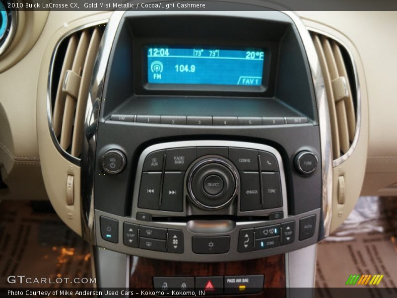 Gold Mist Metallic / Cocoa/Light Cashmere 2010 Buick LaCrosse CX