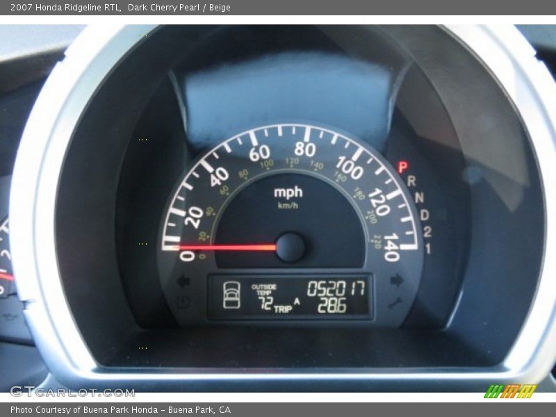 Dark Cherry Pearl / Beige 2007 Honda Ridgeline RTL