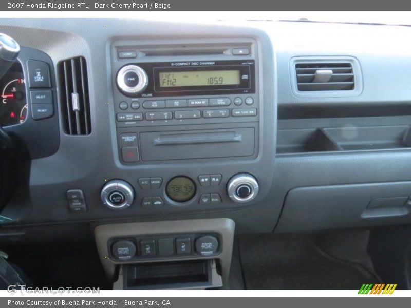 Dark Cherry Pearl / Beige 2007 Honda Ridgeline RTL