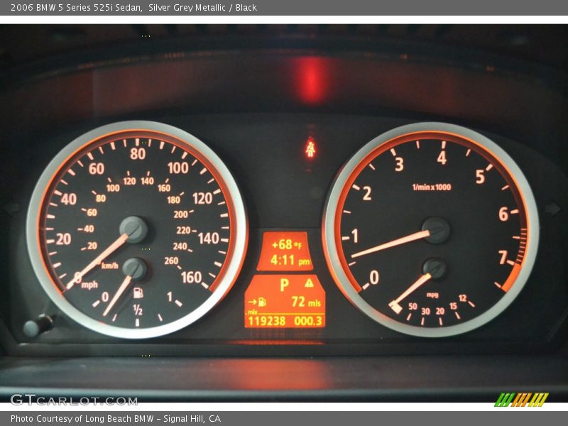 Silver Grey Metallic / Black 2006 BMW 5 Series 525i Sedan
