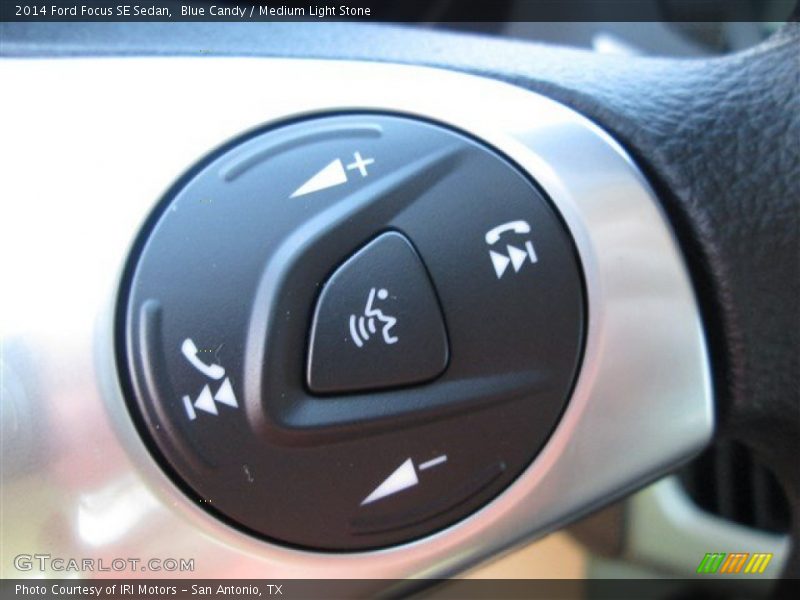 Blue Candy / Medium Light Stone 2014 Ford Focus SE Sedan