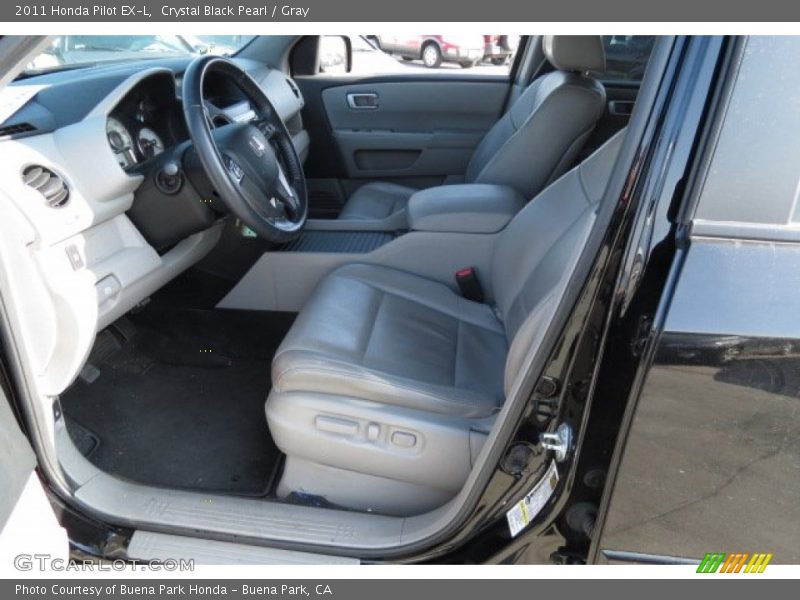 Crystal Black Pearl / Gray 2011 Honda Pilot EX-L