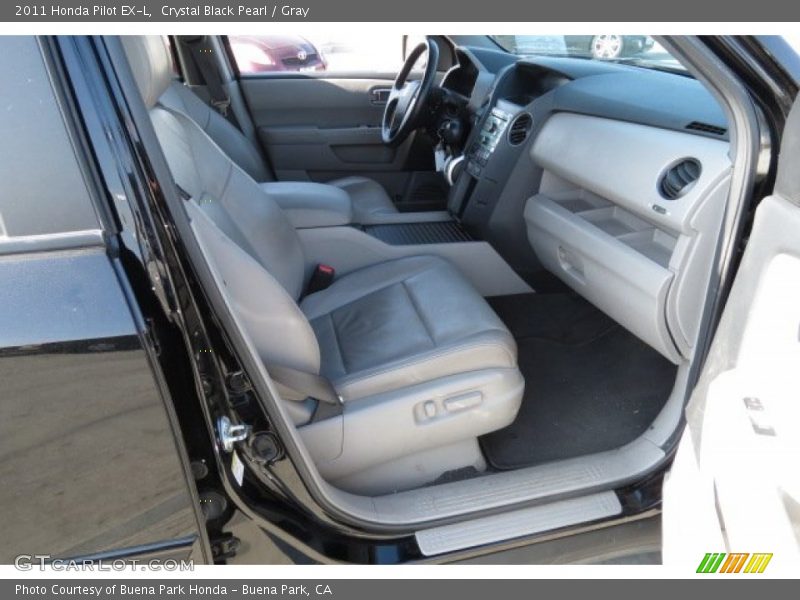 Crystal Black Pearl / Gray 2011 Honda Pilot EX-L