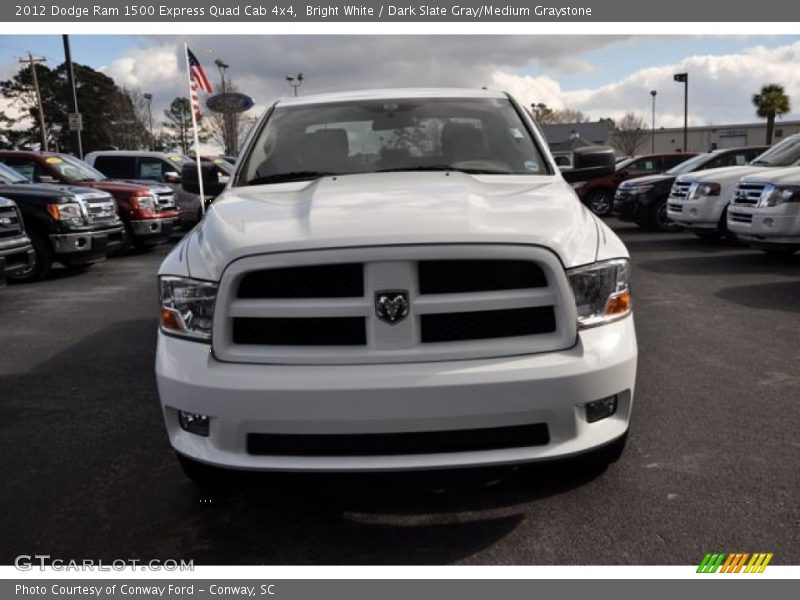 Bright White / Dark Slate Gray/Medium Graystone 2012 Dodge Ram 1500 Express Quad Cab 4x4
