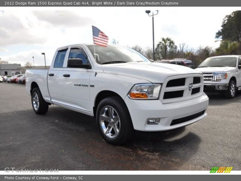 Bright White / Dark Slate Gray/Medium Graystone 2012 Dodge Ram 1500 Express Quad Cab 4x4