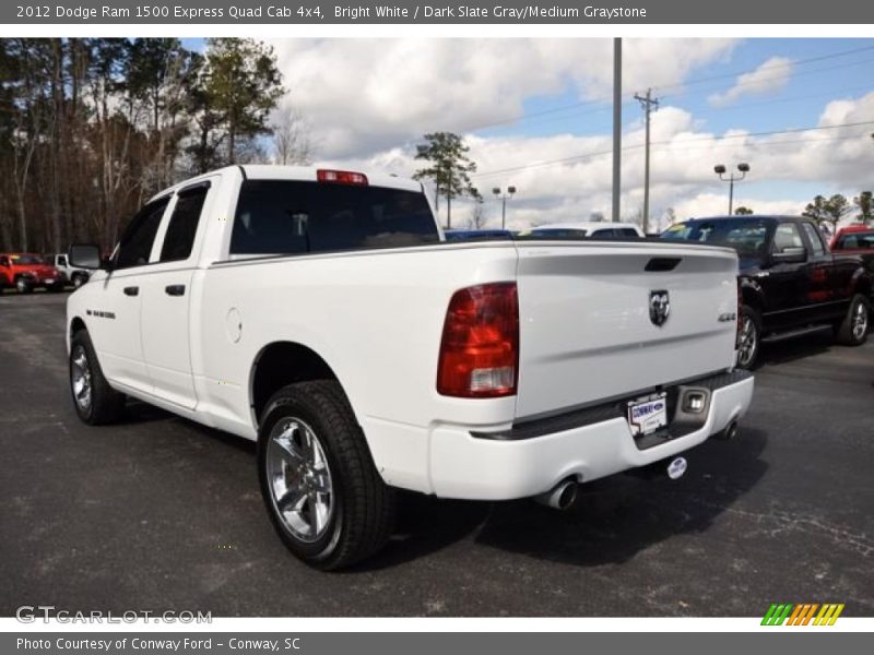 Bright White / Dark Slate Gray/Medium Graystone 2012 Dodge Ram 1500 Express Quad Cab 4x4