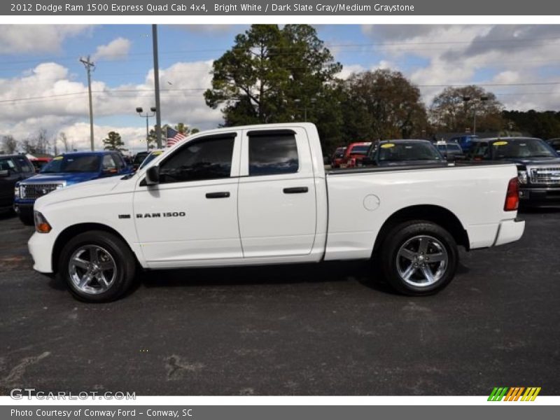 Bright White / Dark Slate Gray/Medium Graystone 2012 Dodge Ram 1500 Express Quad Cab 4x4