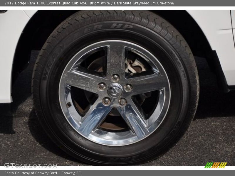 Bright White / Dark Slate Gray/Medium Graystone 2012 Dodge Ram 1500 Express Quad Cab 4x4