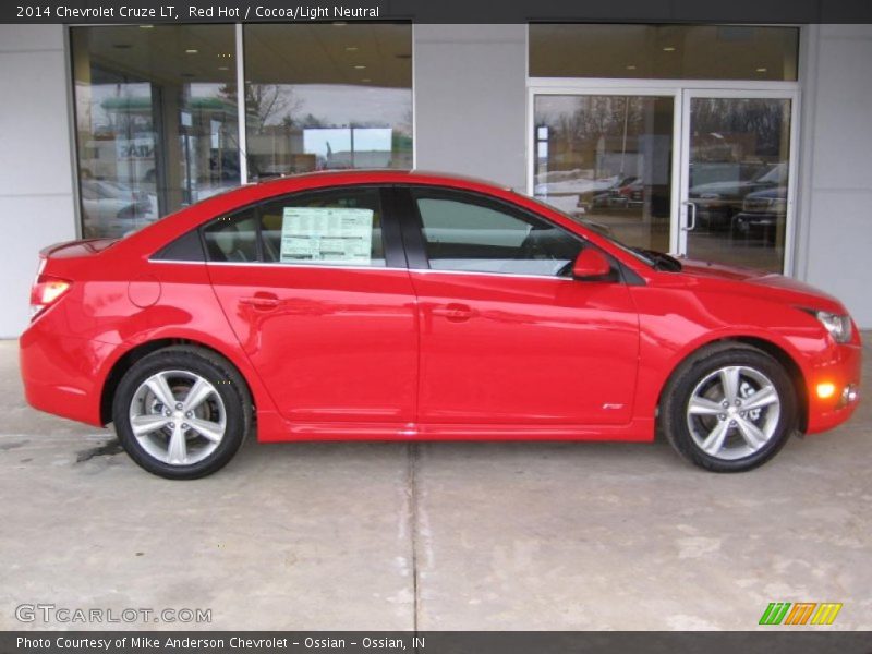 Red Hot / Cocoa/Light Neutral 2014 Chevrolet Cruze LT